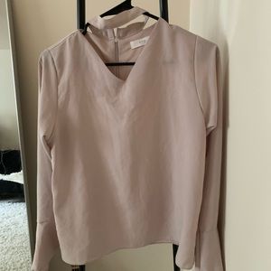 choker v neck blouse